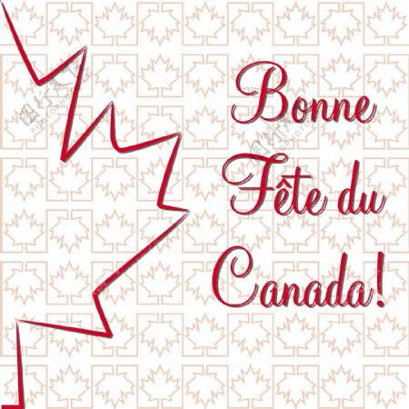 枫叶加拿大国庆节快乐卡矢量格式