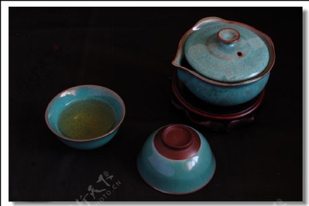 茶具茶艺中国古典茶道背景素材