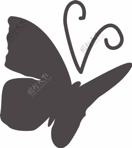 印花矢量图动物蝴蝶色彩黑色免费素材