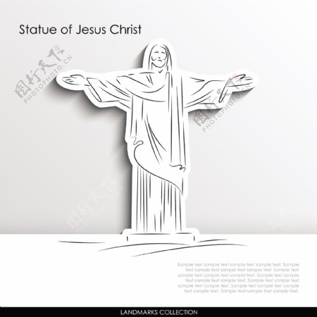 巴西耶稣雕像图片