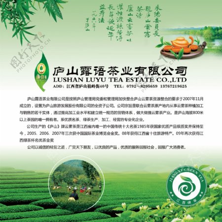 茶业公司海报图片