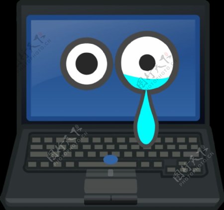 笔记本电脑哭的眼睛接触