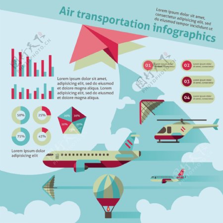 航空运输商务信息图