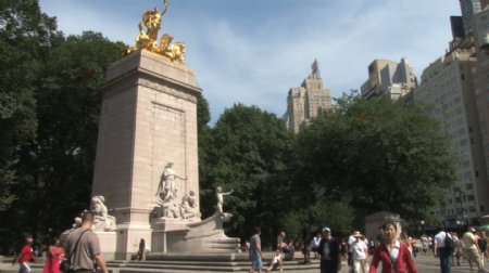 纽约城市雕塑的股票视频视频免费下载