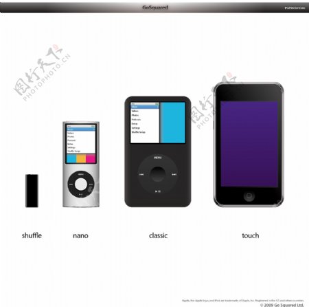 iPod系列矢量素材