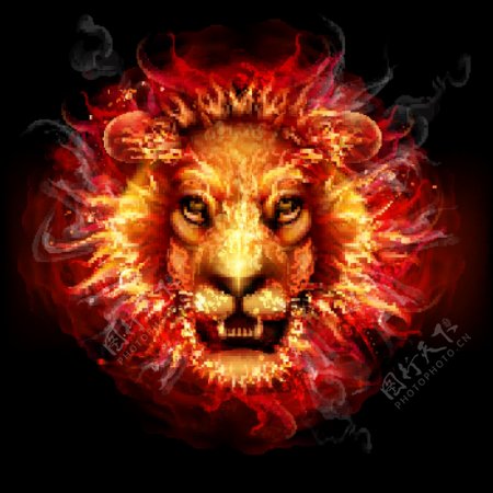 创意火焰狮子头