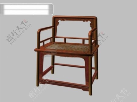 3d古典木质椅子