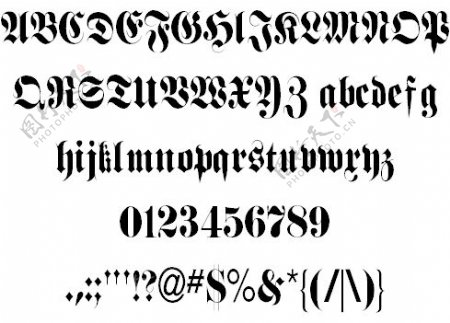 哥特字体的字体