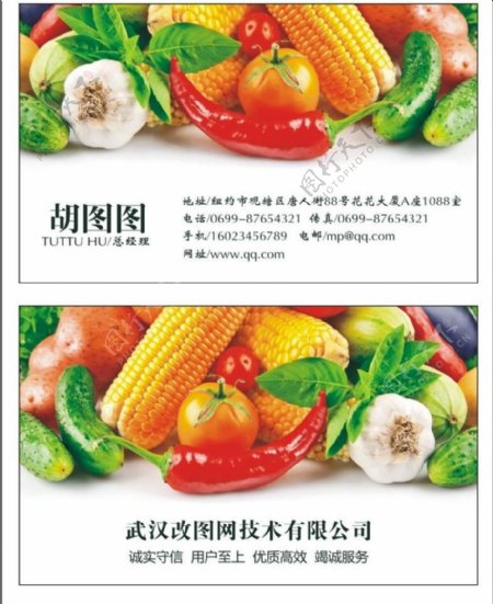 名片蔬菜种植图片