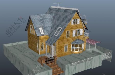 建筑3D游戏模型