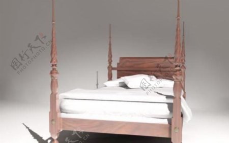欧式家具床0023D模型