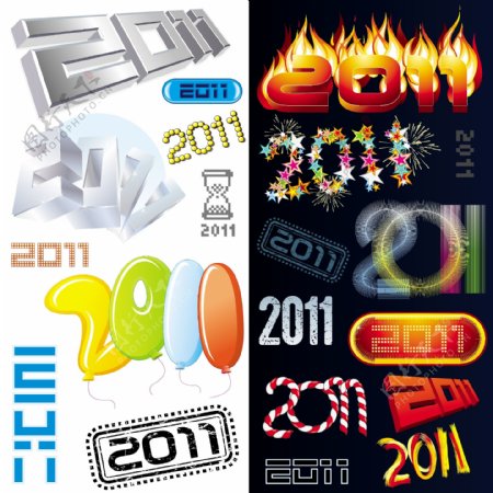 多款2011字体创意字体