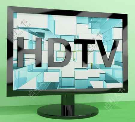 HDTV显示器的高清晰度电视或电视