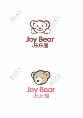 乐乐熊标志logo原创设计