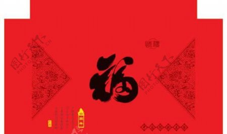 中国年礼盒设计模板PSD源文件