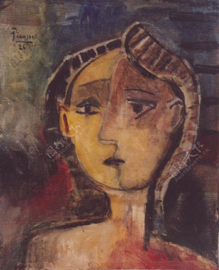 1926Bustedefemme西班牙画家巴勃罗毕加索抽象油画人物人体油画装饰画