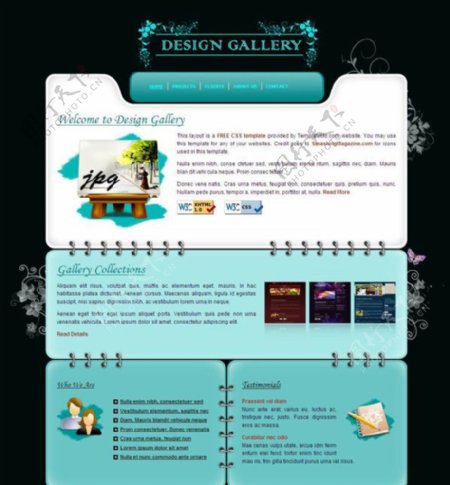 设计画廊CSS网页