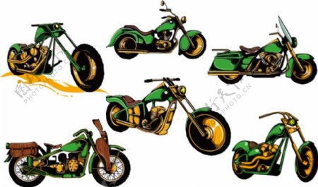 越野摩托车设计矢量素材