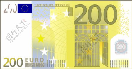 200欧元的钞票