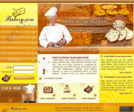 现烤食物餐厅网页模板