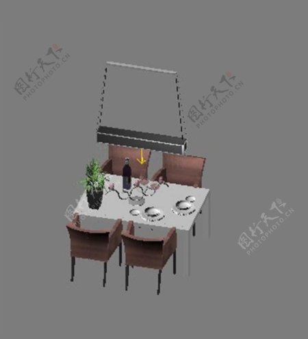 餐桌模型现代餐桌图片