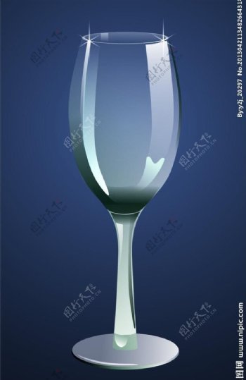 玻璃杯矢量图图片