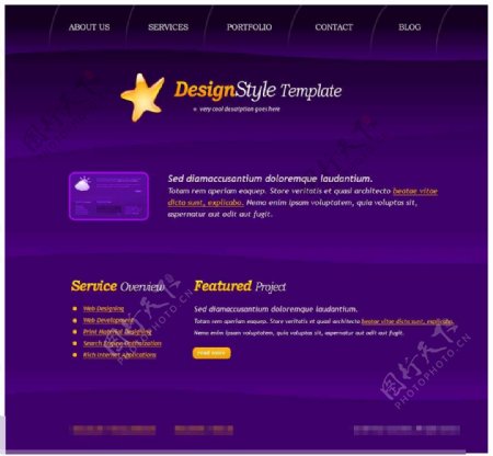 紫色商务企业网站CSS模板