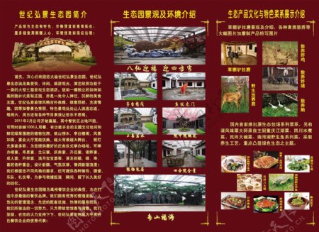 世纪弘景生态园宣传手册图片