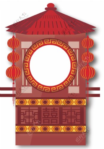 中式传统婚庆花轿