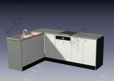 厨具典范3D卫浴厨房用品模型素材8