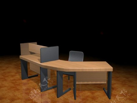 办公家具办公桌3d模型3d素材222