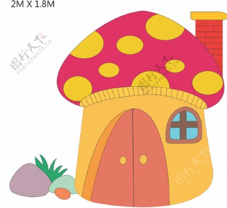 蘑菇房模板图片