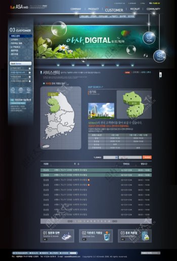 深蓝海底数码科技网页模板