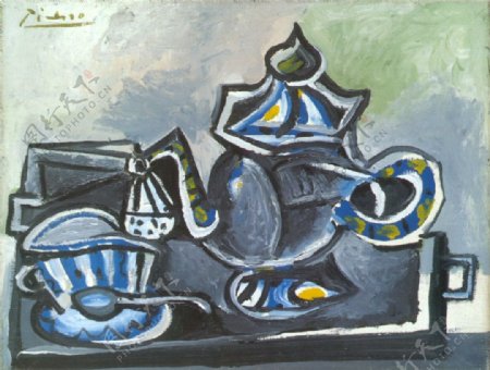 1953Th淇板eettasse西班牙画家巴勃罗毕加索抽象油画人物人体油画装饰画
