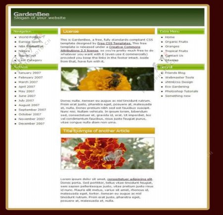 国外各类花种创意网站模板