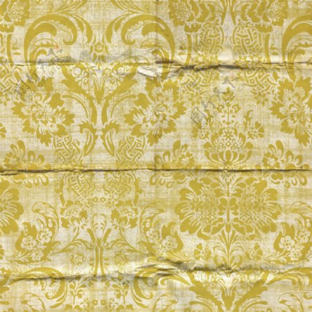 高清复古黄色褶皱底纹欧式背景素材