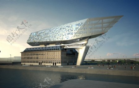 未来科幻建筑商务中心图片