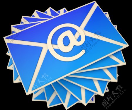 信封显示电子邮件的信息交流