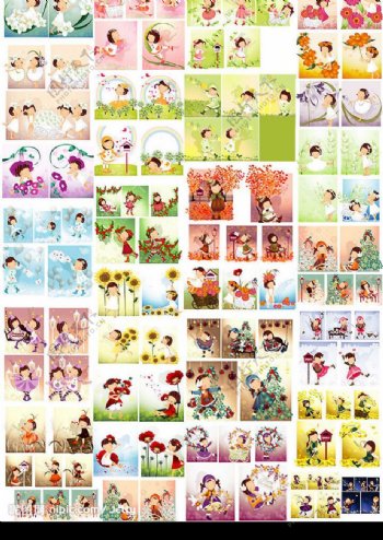 韩国iClickart四季可爱女孩27专辑114个主题图片