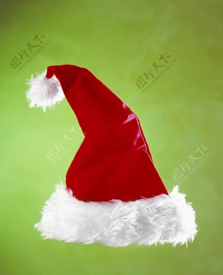 绿底圣诞帽图片