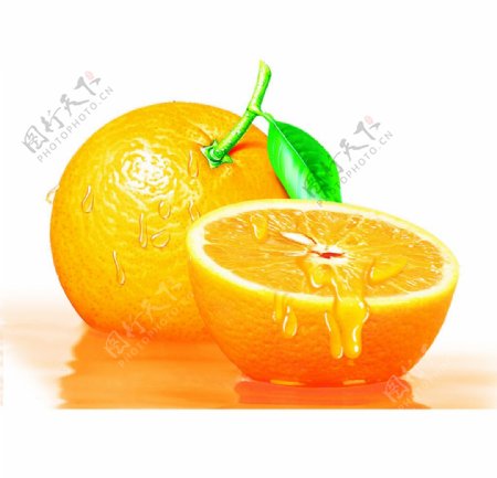 冒水的橙子图片