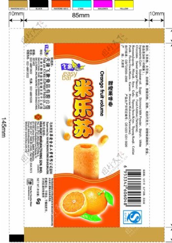 甜橙味米乐苏米果卷图片