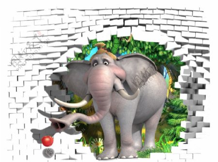 3D图片大象