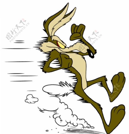 大兔子奔跑卡通角色图片