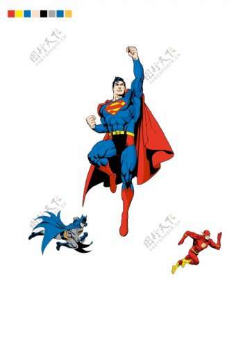 超人蝙蝠侠AI图片