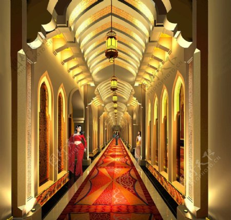 伊斯兰走廊效果图图片