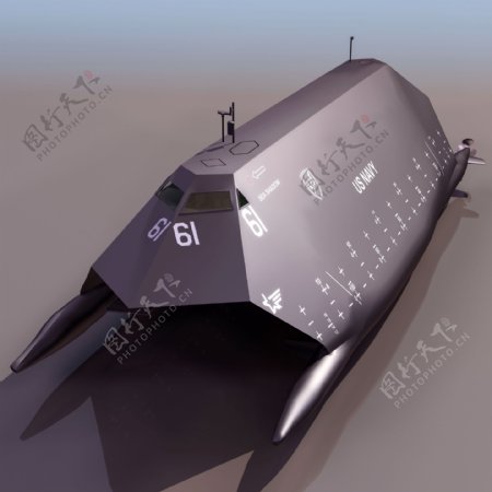 3D模型图库军事武器装备新型战舰图片