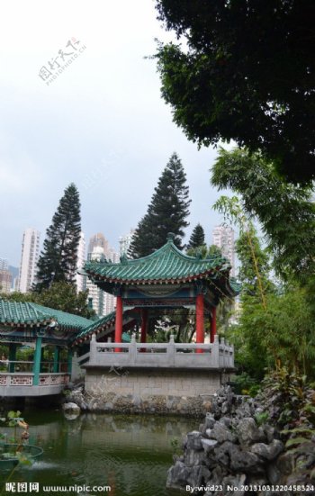 香港黄大仙建筑园林图片