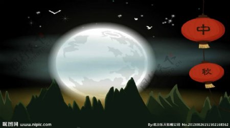 中秋节视频背景月亮