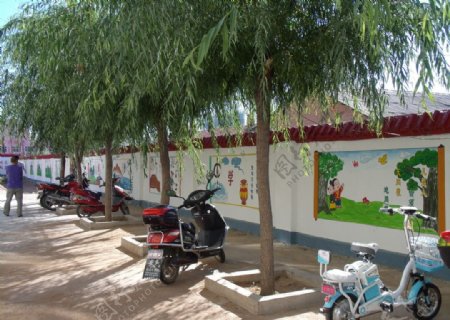 校园背景墙图片